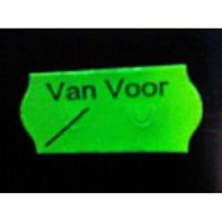 Etiket 2612 fl.groen perm VAN VOOR 54000 - thumbnail