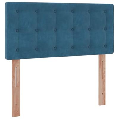 Ottoman bed met matras 90x200cm fluweel donkerblauw