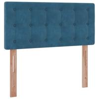 Ottoman bed met matras 90x200cm fluweel donkerblauw - thumbnail