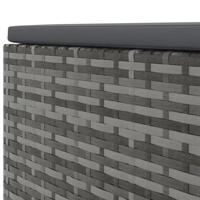 4-delige Loungeset met kussens poly rattan grijs - thumbnail