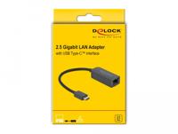 Delock USB 2.0 Adapter [1x USB-C stekker - 1x RJ45-bus] 66645 0.16 m - thumbnail