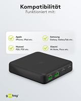 Goobay USB + USB-C snellader tafelmodel 4 poorts 65w zwart - 9550170 - thumbnail