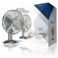 HQ KN-MTF12 Tafelventilator 30cm 35W Chroom Zilver - thumbnail