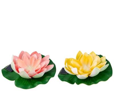 Decoratieve plant Lifetime ø 17,5 x 6 cm Plastic Lotus Bloem Bloem