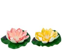 Decoratieve plant Lifetime ø 17,5 x 6 cm Plastic Lotus Bloem Bloem - thumbnail