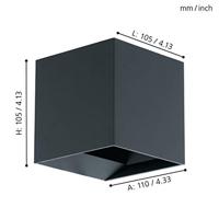 Eglo Design muurspotCalpino antraciet - 97242 - thumbnail