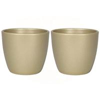 Floran bloempot boule 19,5x17 cm parelgoud - thumbnail