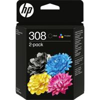 Inktcartridge hp 6l6s6ue 308 zwart + 3 kleuren - thumbnail