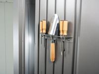 Metalen berging Neo - Enkele deur - Zilver - 2A (180 x 236 cm)- Plat dak- Metaal- Biohort - thumbnail