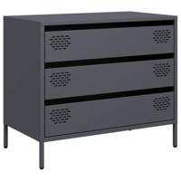 Dressoir 68x39x58,5 cm koudgewalst staal antracietkleurig - thumbnail