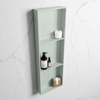 MONDIAZ EASY Nis 89,5x29,5cm in solid surface kleur Greey | Greey. 3 vakken geschikt voor in- of opbouw - thumbnail