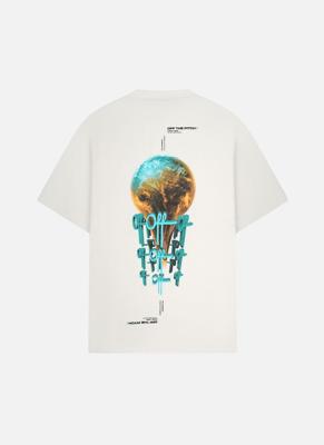 Off The Pitch World Loose Fit T-Shirt Heren Gebroken Wit - Maat XL - Kleur: Gebroken Wit | Soccerfanshop