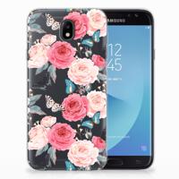 Samsung Galaxy J7 2017 | J7 Pro | TPU Case | Butterfly Roses - thumbnail