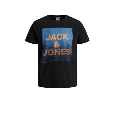 JACK & JONES CORE T-shirt York met logo zwart