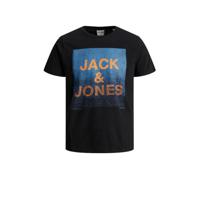 JACK & JONES CORE T-shirt York met logo zwart - thumbnail