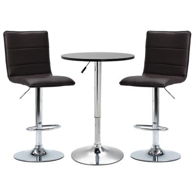 vidaXL 3-delige Barset kunstleer zwart vidaXL 3-delige Barset kunstleer zwart