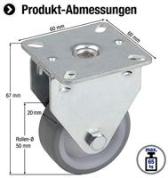 Metafranc Bokwiel 50Mm Pu 60X60Mm W - WU0802860 - thumbnail