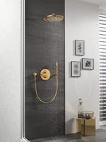Grohe Regendoucheset Rainshower Cosmopolitan Metal 31 cm met Wandarm Cool Sunrise Geborsteld - thumbnail