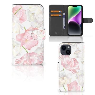 iPhone 15 Hoesje Lovely Flowers | Portemonnee hoesje iPhone 15 Hoesje Lovely Flowers | Portemonnee hoesje
