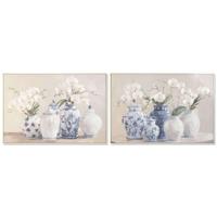 Canvas Home ESPRIT Blauw Wit Orientaals Vaas 122,5 X 4,5 X 82,5 CM (2 Stuks) - thumbnail