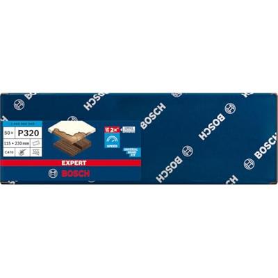 Bosch Accessories EXPERT C470 2608900949 Oscillerend schuurpapier Geperforeerd Korrelgrootte (num) 320 (l x b) 230 mm x 115 mm 50 stuk(s)