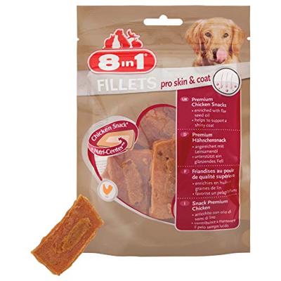 8In1 Fillets Pro Skin & Coat Kippensnack, voor Honden, 1x80g