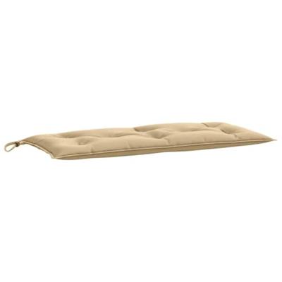 Tuinbankkussens 2 st 100x50x7 cm stof gemleerd beige