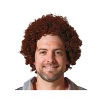 Pruik Bruin Krullen - thumbnail