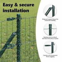 VidaXL Afrasteringspaal 7 pcs groen staal - thumbnail