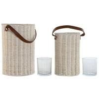 Kaarshouder Home ESPRIT Kristal 20 x 20 x 30 cm (2 Stuks) - thumbnail