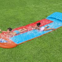 Bestway h2ogo waterglijbaan tsunami splash ramp double slide - thumbnail