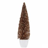 Decoratieve figuren Kerstboom Brons Gouden Plastic 10 x 38 x 10 cm (6 Stuks) - thumbnail