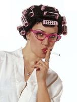 Pruik zwart krulspelden Rinoa - thumbnail