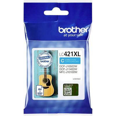 Brother Inktcartridge LC-421XLC Origineel Cyaan LC421XLC Brother Inktcartridge LC-421XLC Origineel Cyaan LC421XLC