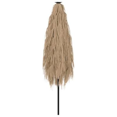 VidaXL Parasol met led's en stalen paal 248x248x248 cm bruin
