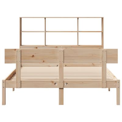 Bed met boekenkast zonder matras massief grenenhout 120x200 cm