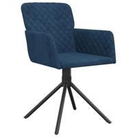 Eetkamerstoelen draaibaar 2 st fluweel blauw - thumbnail
