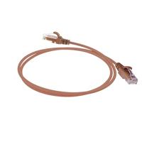 ACT Bruine 1 meter LSZH U/UTP CAT6 datacenter slimline patchkabel snagless met RJ45 connectoren - thumbnail