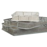 Set van trays DKD Home Decor 53 x 38 x 8 cm Metaal Multicolour (3 Stuks) - thumbnail