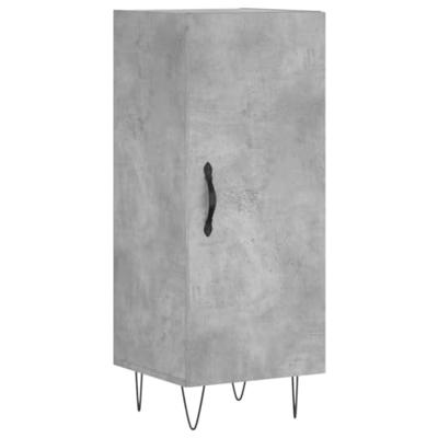 Hoge kast 34,5x34x180 cm bewerkt hout betongrijs