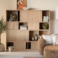 Eleonora Boekenkast 'Milo' Eiken, 173 x 180cm, kleur Naturel - thumbnail