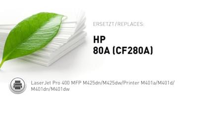 KMP Toner vervangt HP, Troy 80A, CF280A Compatibel Zwart 3100 bladzijden H-T233 1235,8000