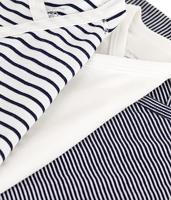 Set van 3 rompertjes PETIT BATEAU marineblauw - thumbnail