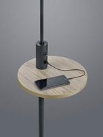 Trio LeeslampClaas Table zwart met houtbruin en grijs - 400400132 - thumbnail
