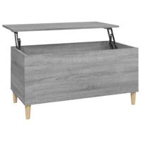 Salontafel 90x44,5x45 cm bewerkt hout grijs sonoma eikenkleurig - thumbnail