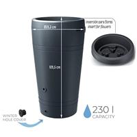 Tube regenton 2in1 230 liter antraciet - thumbnail