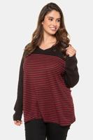 Ulla Popken Shirt, classic, V-hals, lange mouwen - Grote Maten - thumbnail