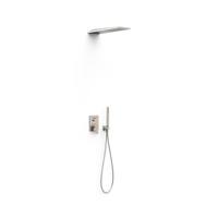 Regendoucheset Inbouw Tres Project Vierkant 30 cm Met Wanddouche en Handdoucheset met Staafhanddouche Rapid Box RVS Tres - thumbnail