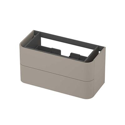 INK - Afgeronde Onderkast Gelakt 2 Laden Softclose Tbv Grepen - 1000x450x520 Mm - Mat Creme Cotton