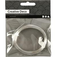 Creativ Company Verzilverd draad, dikte 0,6 mm, verzilverd, 10 m/ 1 rol - thumbnail